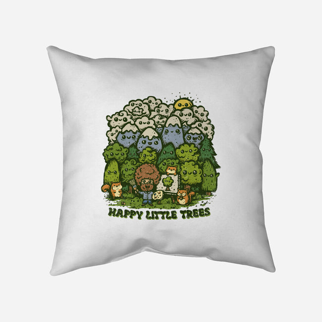 Happy Little Trees-none removable cover throw pillow-kg07