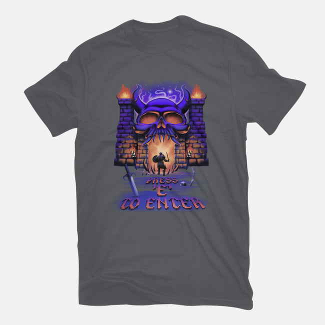 Press E To Enter-mens basic tee-artyx