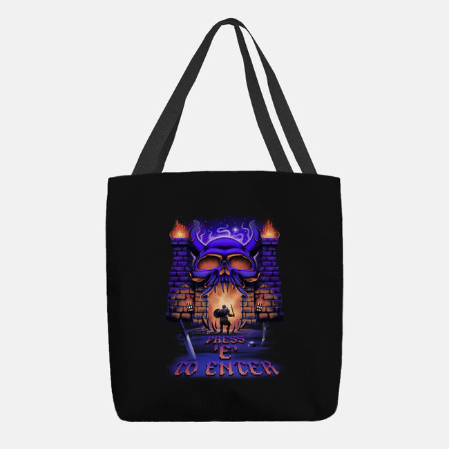 Press E To Enter-none basic tote bag-artyx