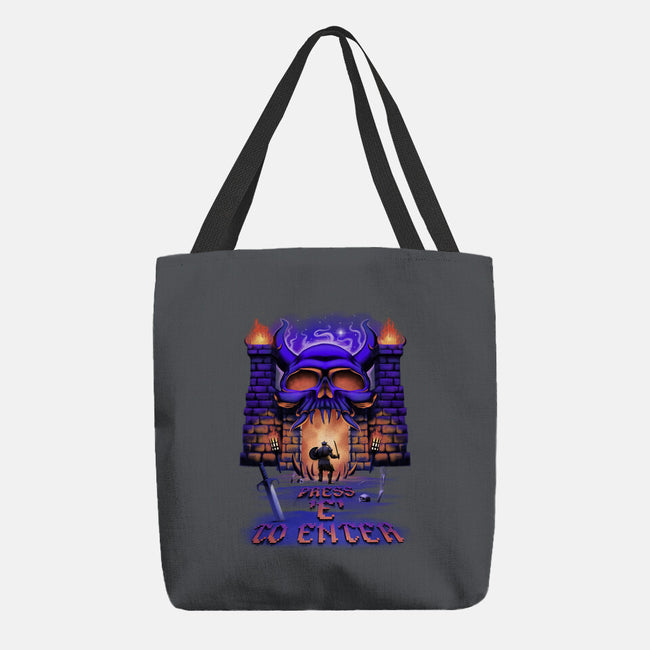 Press E To Enter-none basic tote bag-artyx