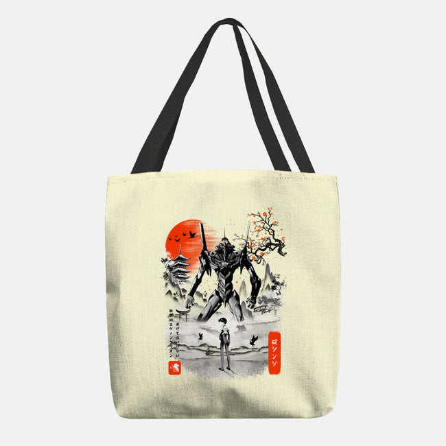 Shinji Ikari Eva 01 Ink-none basic tote bag-bellahoang
