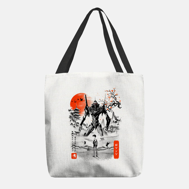 Shinji Ikari Eva 01 Ink-none basic tote bag-bellahoang