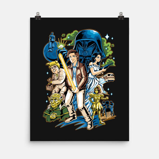 Crazy Space-none matte poster-Andriu