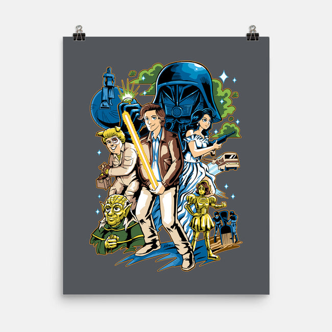 Crazy Space-none matte poster-Andriu