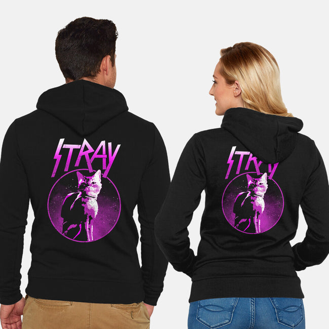 Neon Cat-unisex zip-up sweatshirt-retrodivision