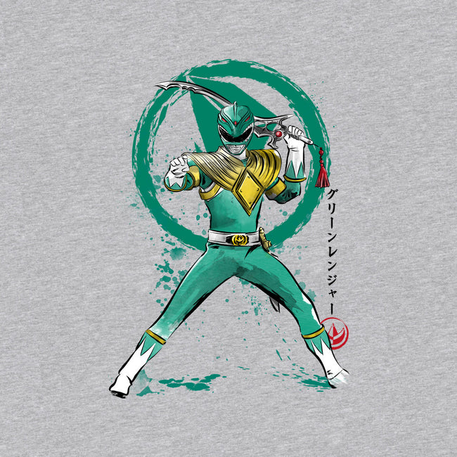 Green Ranger Sumi-e-womens basic tee-DrMonekers