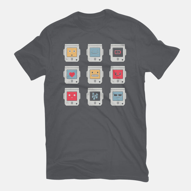 Robotic Emojis-womens fitted tee-paulagarcia