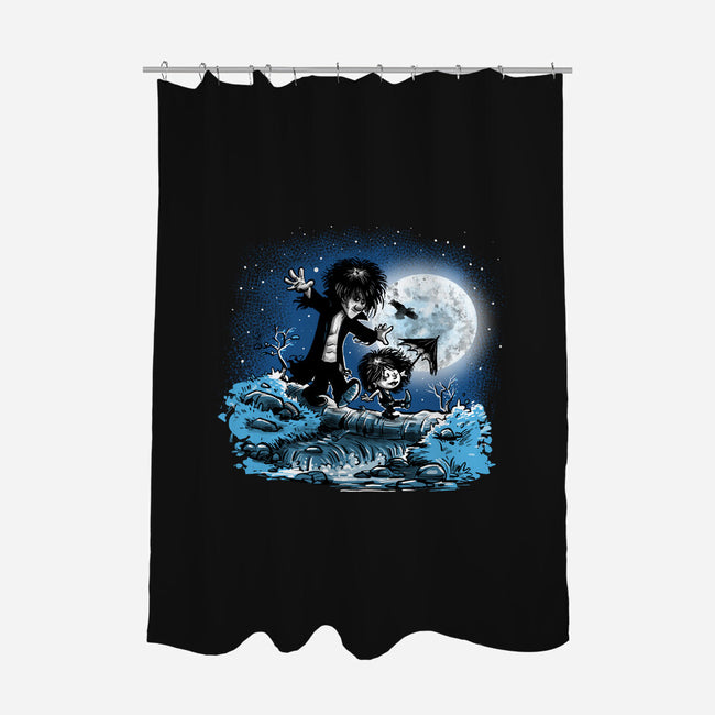 Dream And Death-none polyester shower curtain-zascanauta
