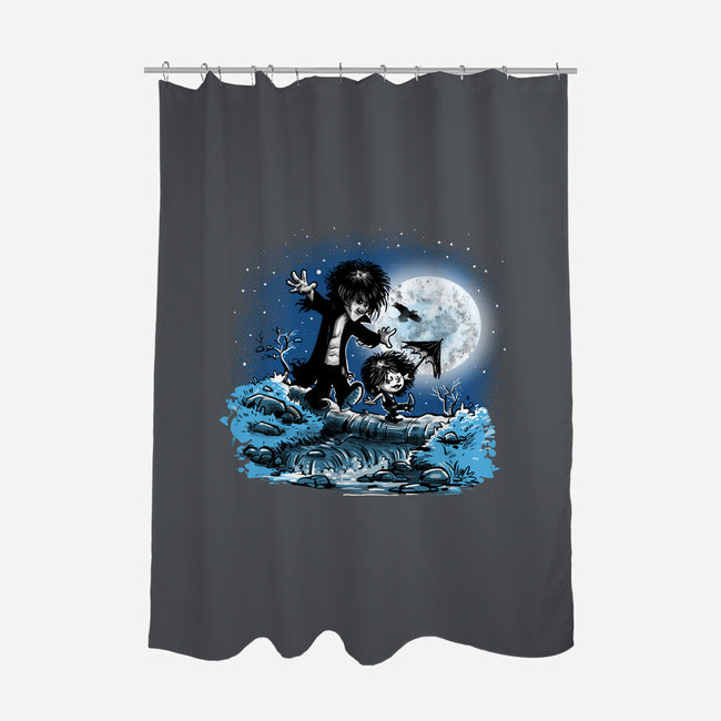 Dream And Death-none polyester shower curtain-zascanauta