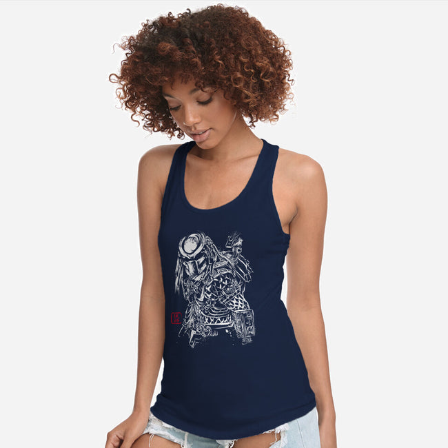 The Shadow Of The Hunter-womens racerback tank-DrMonekers