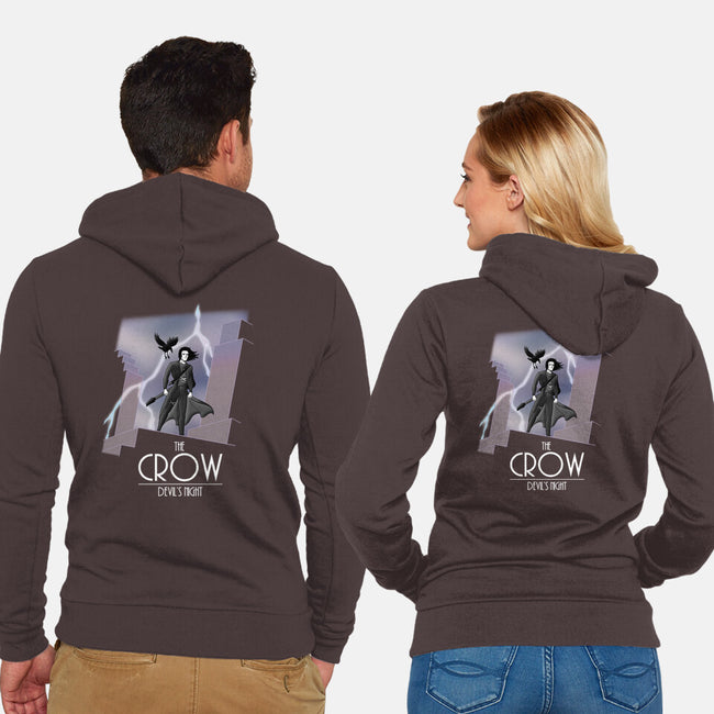 The Animated Crow-unisex zip-up sweatshirt-goodidearyan