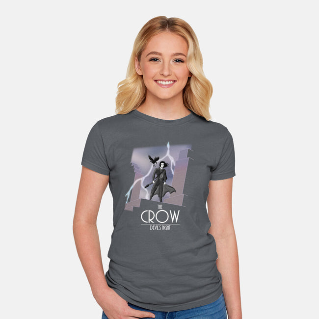 The Animated Crow-womens fitted tee-goodidearyan