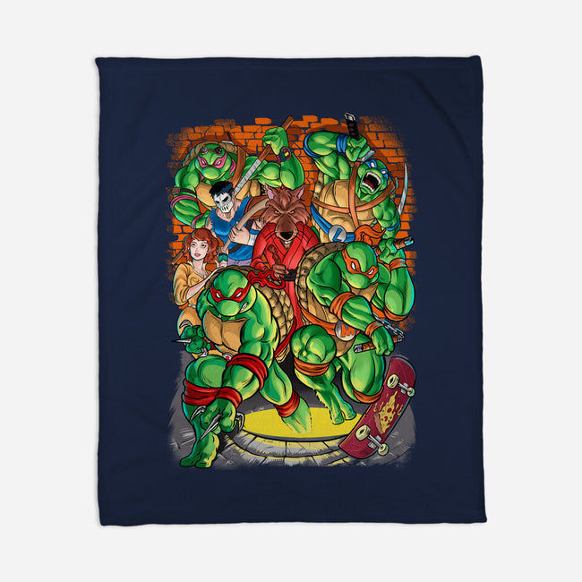 Pizza, Fights And Stories-none fleece blanket-Conjura Geek