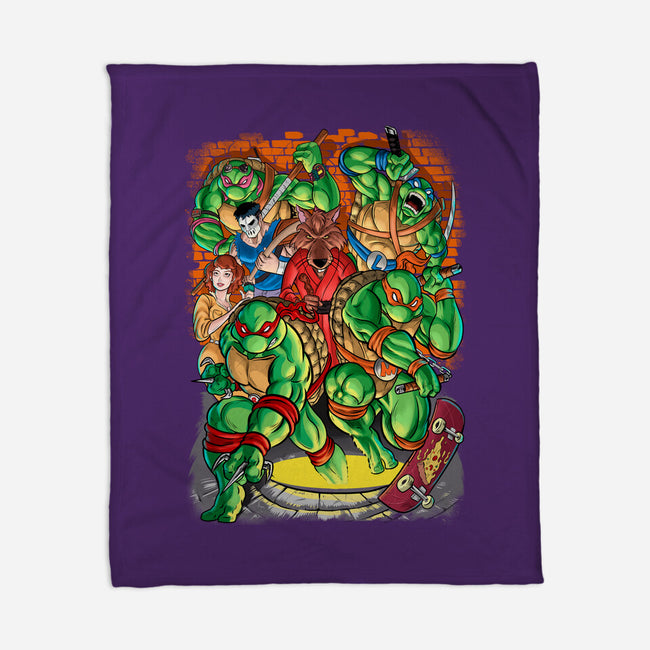 Pizza, Fights And Stories-none fleece blanket-Conjura Geek