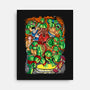 Pizza, Fights And Stories-none stretched canvas-Conjura Geek