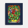 Pizza, Fights And Stories-none stretched canvas-Conjura Geek