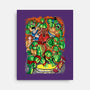 Pizza, Fights And Stories-none stretched canvas-Conjura Geek