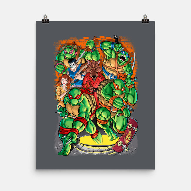 Pizza, Fights And Stories-none matte poster-Conjura Geek