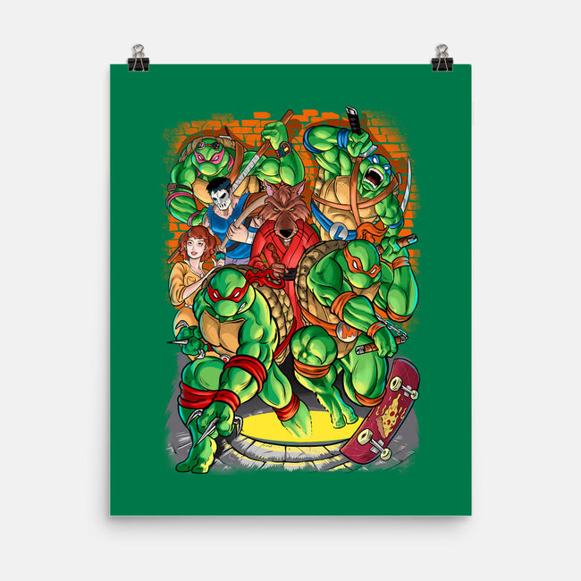 Pizza, Fights And Stories-none matte poster-Conjura Geek