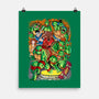 Pizza, Fights And Stories-none matte poster-Conjura Geek