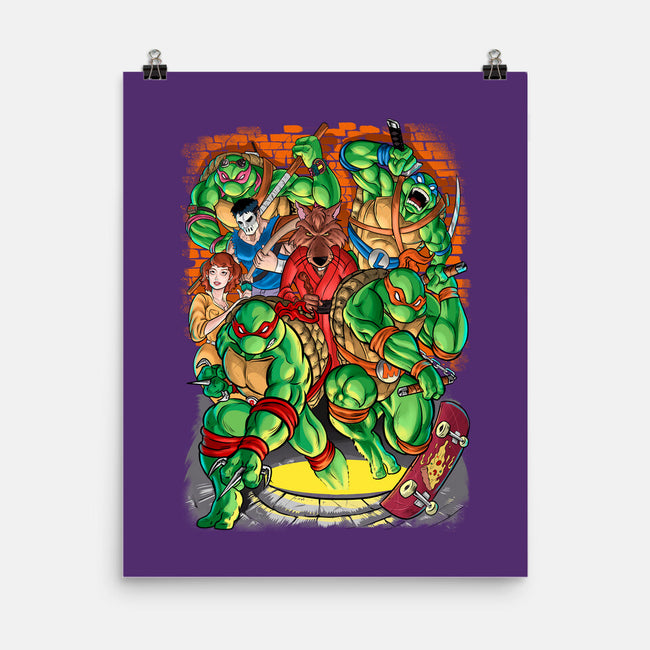 Pizza, Fights And Stories-none matte poster-Conjura Geek