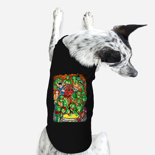Pizza, Fights And Stories-dog basic pet tank-Conjura Geek