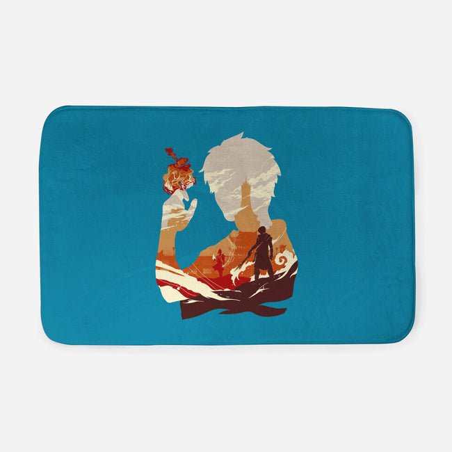 Fire And Lightning-none memory foam bath mat-RamenBoy