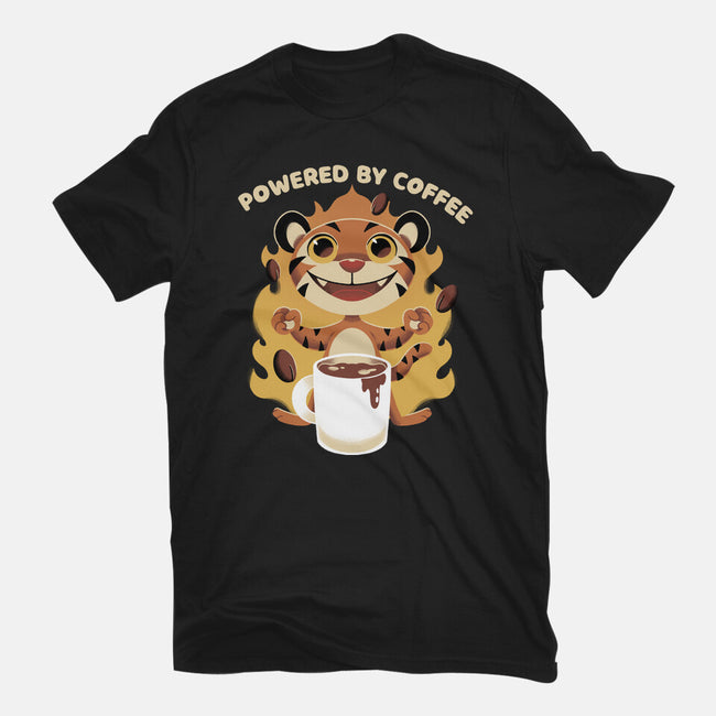 Powered By Coffee-mens premium tee-FunkVampire