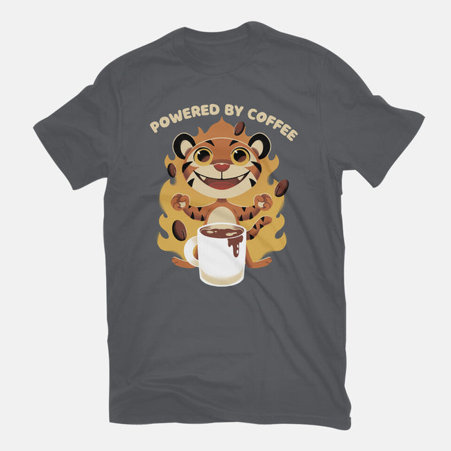 Powered By Coffee-mens premium tee-FunkVampire