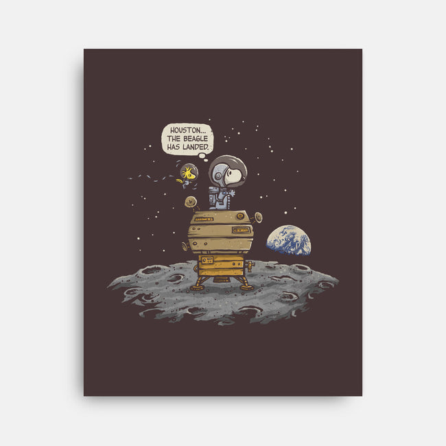 The Beagle Has Landed-none stretched canvas-kg07