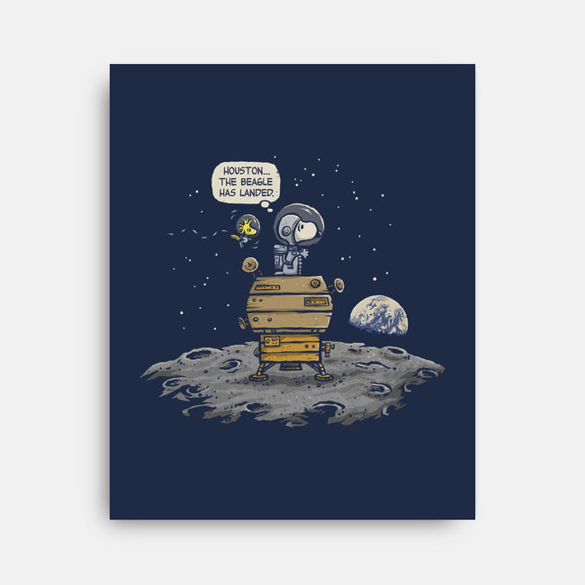 The Beagle Has Landed-none stretched canvas-kg07