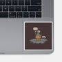 The Beagle Has Landed-none glossy sticker-kg07