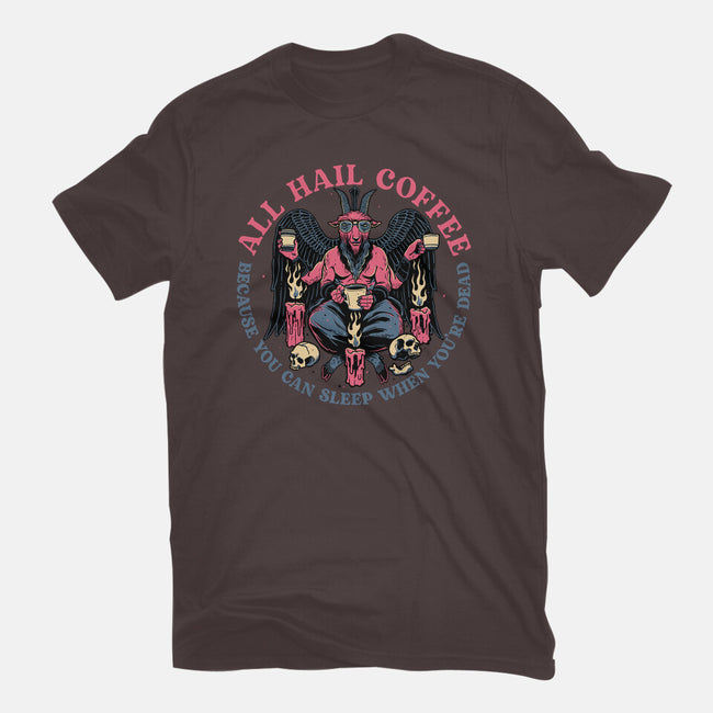 All Hail Coffee-womens basic tee-momma_gorilla