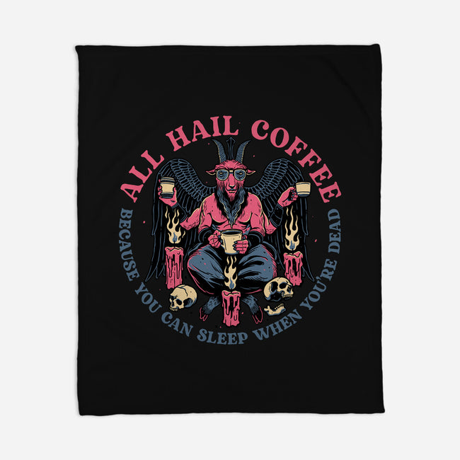 All Hail Coffee-none fleece blanket-momma_gorilla