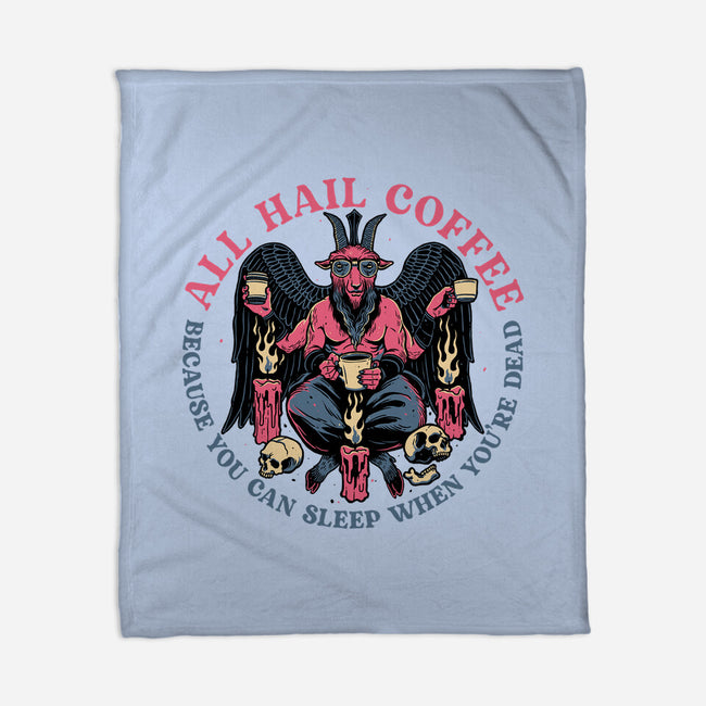 All Hail Coffee-none fleece blanket-momma_gorilla