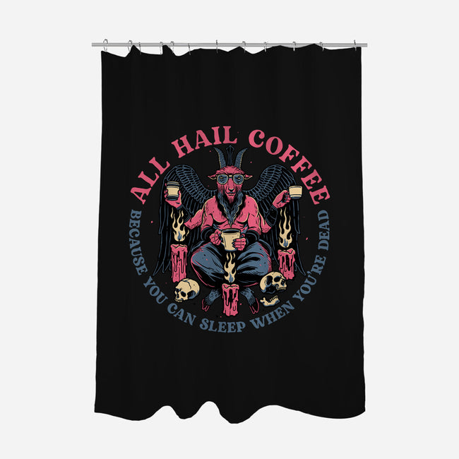 All Hail Coffee-none polyester shower curtain-momma_gorilla