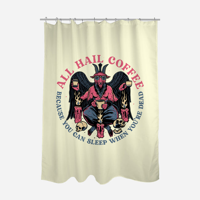 All Hail Coffee-none polyester shower curtain-momma_gorilla