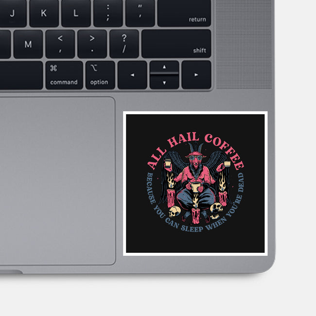 All Hail Coffee-none glossy sticker-momma_gorilla