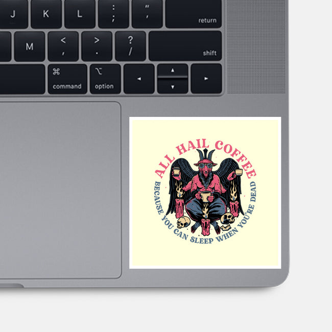 All Hail Coffee-none glossy sticker-momma_gorilla