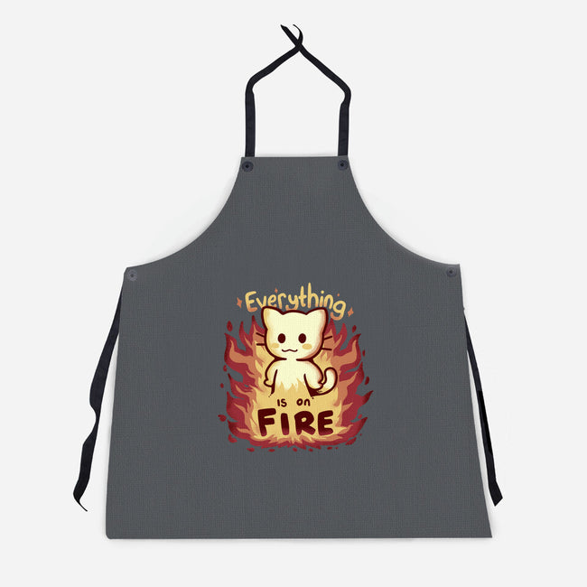 Everything Is On Fire-unisex kitchen apron-TechraNova