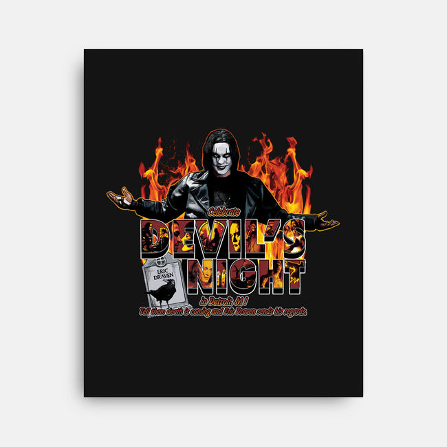 Devil's Night In Detroit-none stretched canvas-goodidearyan