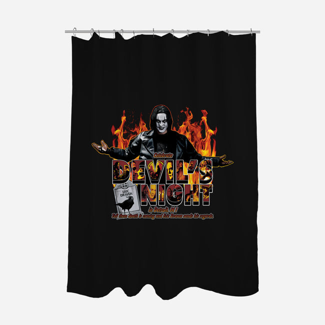 Devil's Night In Detroit-none polyester shower curtain-goodidearyan