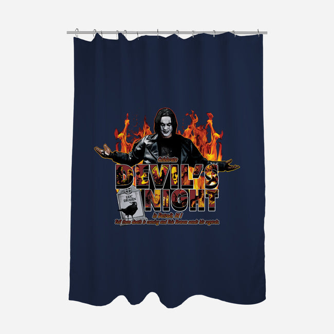 Devil's Night In Detroit-none polyester shower curtain-goodidearyan