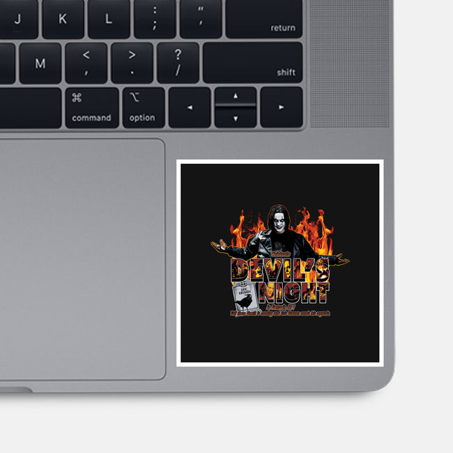 Devil's Night In Detroit-none glossy sticker-goodidearyan