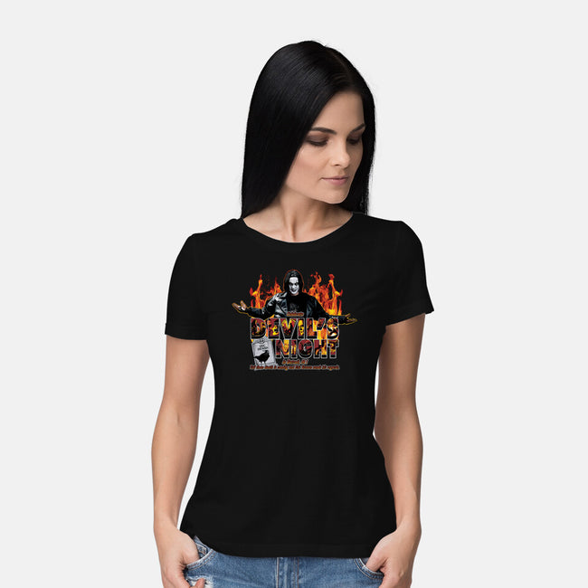 Devil's Night In Detroit-womens basic tee-goodidearyan