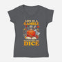 Gamble Dice-womens v-neck tee-Vallina84