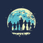 Addams Moon-none polyester shower curtain-turborat14