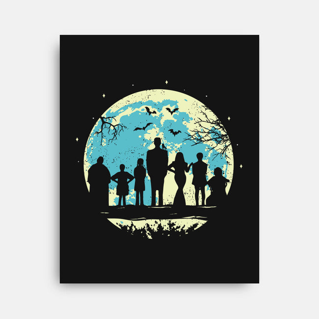 Addams Moon-none stretched canvas-turborat14