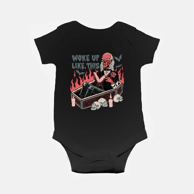 Woke Up Like This-baby basic onesie-momma_gorilla