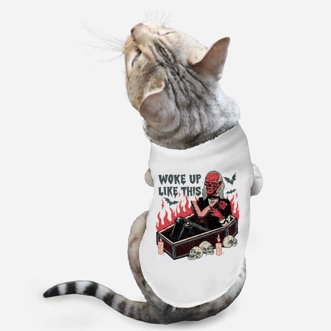 Woke Up Like This-cat basic pet tank-momma_gorilla